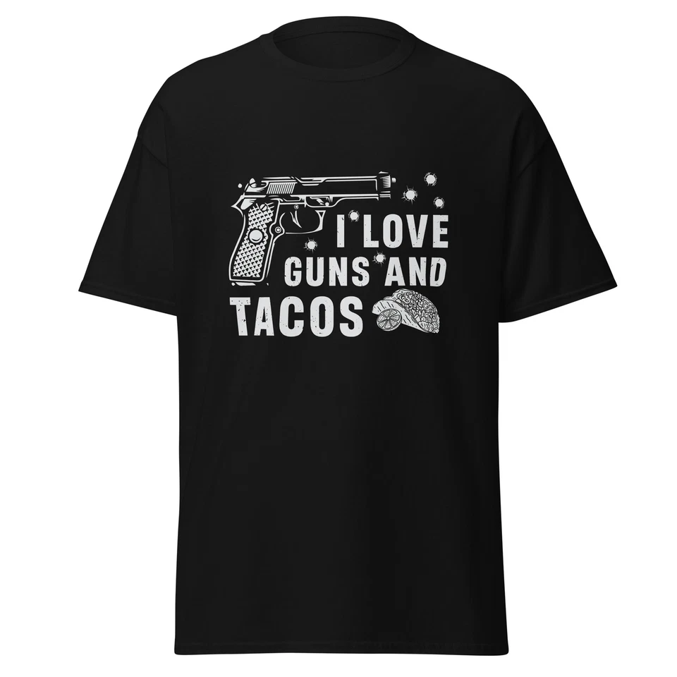 Camiseta clásica para hombre Pro 2A I Love Guns and Tacos 2nd Amendment Foto 1 de 1
