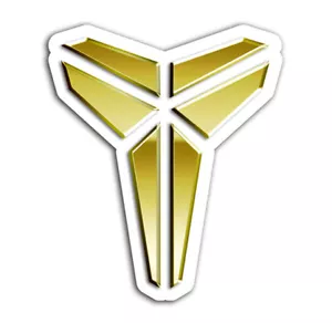 Kobe Bryant Black Mamba Sticker Basketball Decals LA Lakers NBA Gold Metal Look - Bild 1 von 1