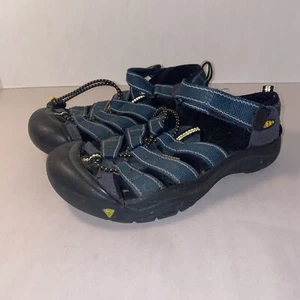 KEEN Youth US 4 EU 35 Blue Canvas Leather Waterproof Newport Sandals Shoes - Picture 1 of 10