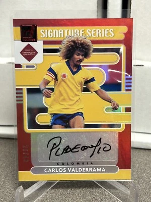 Carlos Valderrama 2021 Donruss Fútbol Signature Series Automático Rojo/49 SP Foto 1 de 2