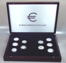 O79 -Euro Silber Gedenkmünzen div Länder 2002-2004 in Sammelbox 500 g feinsilber