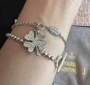 Vivienne Westwood Nana Silver Lucky Four Leaf Lucky Bracelets New in box B20 - Picture 1 of 5
