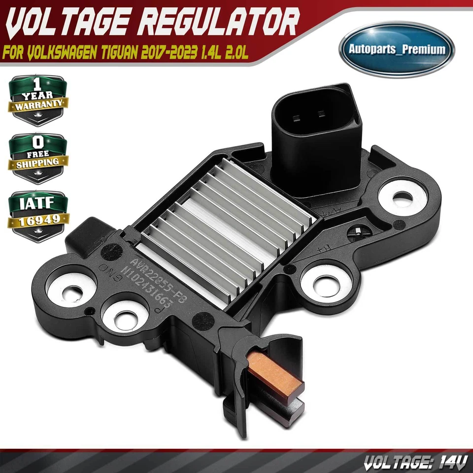 Regulador de voltaje del alternador para Volkswagen Tiguan 2017-2023 L4 1.4L L4 2.0L 14V Foto 1 de 4