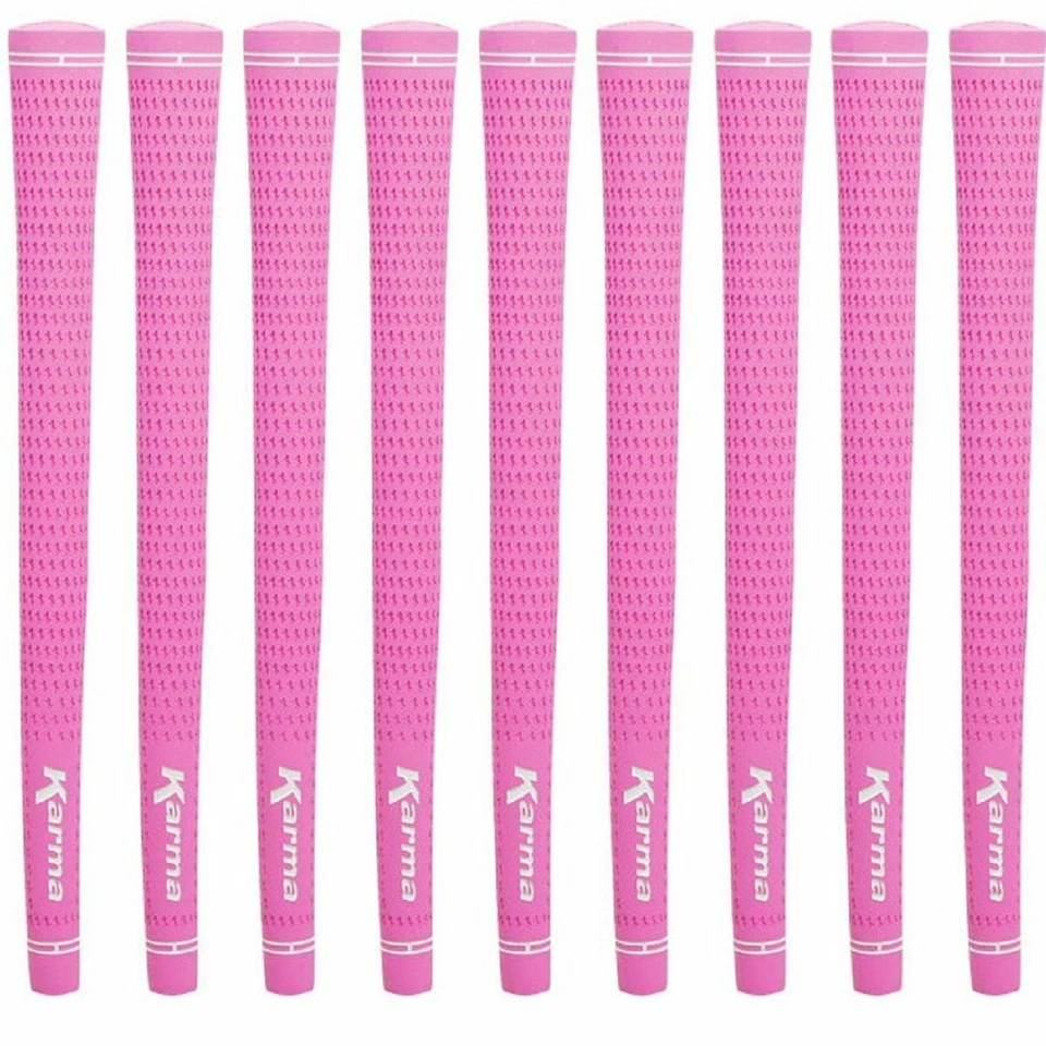Pink Golf Grips - Karma Velour Tour Velvet Lady Pink Grips - 9 Grip Set - New!