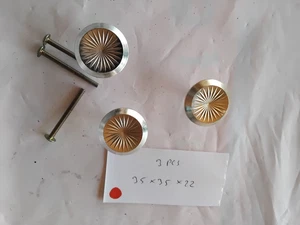 vintage metal cabinet knob handle- 33x33x20mm   lot of  3 - Bild 1 von 3