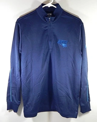 Charlotte Bobcats Adidas Team Issued 1/4 Zip Warm Up Shirt Navy Blue New XLT - Image 1 of 3
