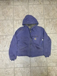 Carhartt WJ141 BDK Women’s Lavender Purple Detroit Jacket Sherpa Insulated SZ M - Picture 1 of 7