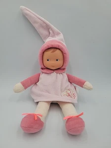 Corelle Plüsch Baby Puppe Weichkörper Vinyl Gesicht Rosa Kleid & Elfenmütze 2013  - Bild 1 von 7