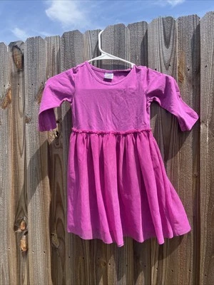 Vestido Tutú Hanna Andersson Niñas Talla 110 EE. UU. 5 Falda Malla Púrpura Manga 3/4 Foto 1 de 4
