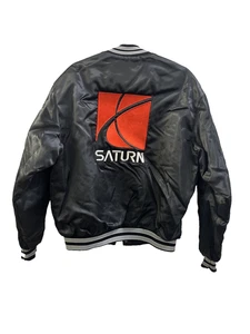 Chaqueta de bombardero satinada Saturn Automóvil de colección Swingster para hombre grande HECHA EN EE. UU. - Imagen 1 de 8