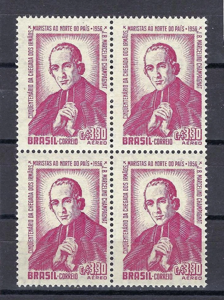 Brazil 1956 Sc# C81 Airmail Marist Brothers in Northern Brazil block 4 MNH - Image 1 of 1