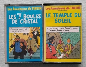 Les Adventures de Tintin Original Blue Vox Audio Cassettes X2 - Picture 1 of 5