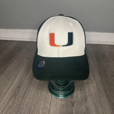 Gorra Miami Hurricanes con correa trasera para hombre talla única verde blanco fútbol americano NCAA Foto 1 de 4