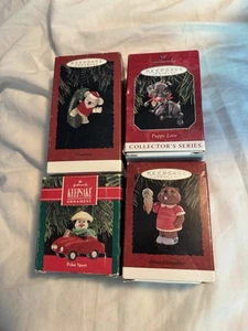 Vintage 90s Hallmark Keepsake Ornaments Dog Koala Penguin Lot o 4 Ornaments #10 - Picture 1 of 6
