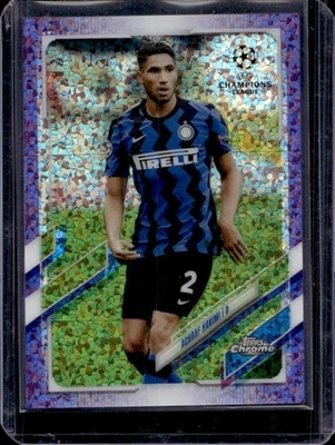 2020-21 Topps Chrome UEFA Achraf Hakimi Refractor Purple Mini Diamond #112/250 - Image 1 of 2