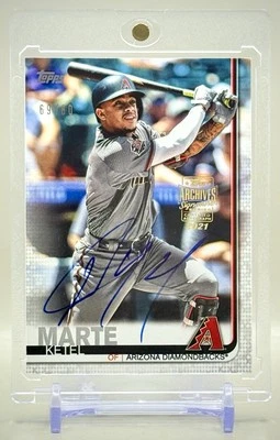 Ketel Marte 2021 Topps Archives #365 Signatures Series On-Card Auto #/80 SP - Image 1 of 3