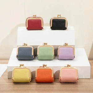 Genuine Leather Leather Jewelry Bag Solid Color Small Item Bag  Jewelry Storage - Picture 1 of 20