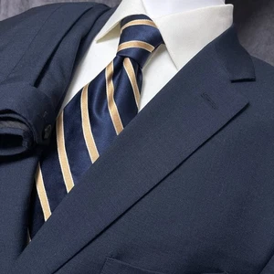 Pronto Uomo Platinum Suit 48S Jacket 38 Pants Navy Blue Wool Classic Business - Picture 1 of 20