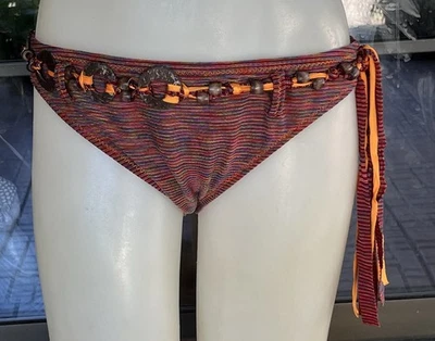 Pantalones de bikini con cuentas Becca Swimwear talla L Foto 1 de 4