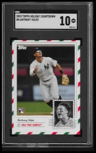 2023 Topps MLB Holiday Countdown #4 Anthony Volpe SGC 10 - Imagen 1 de 2