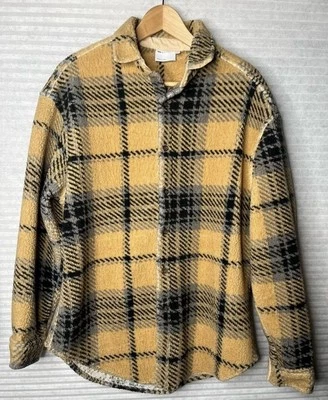 ASOS Design Men's oversized check shirt in teddy borg plaid distressed fleece M - Image 1 of 4