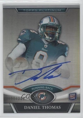 2011 Topps Platinum Refractor Rookie Auto /250 Daniel Thomas #44 Auto RC - Image 1 of 2