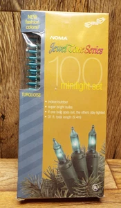 TURQUOISE Noma Jewel Tone Series 100 Mini Lights 31 ft total - Picture 1 of 2