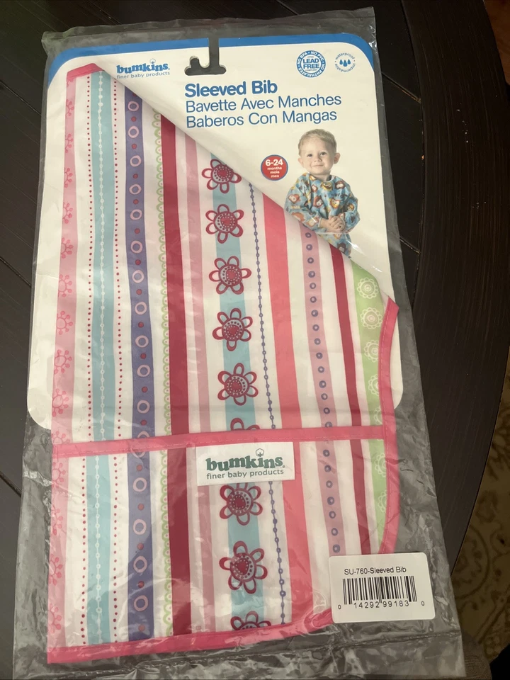 Babero con mangas Bumkins ahorro de desorden recogedor de alimentos, tallas 6-24 meses Foto 1 de 1