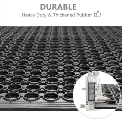 36" x 60" Heavy-Duty Black Commercial  Anti-Fatigue Floor Mat Outdoor / Indoor - Image 1 of 4