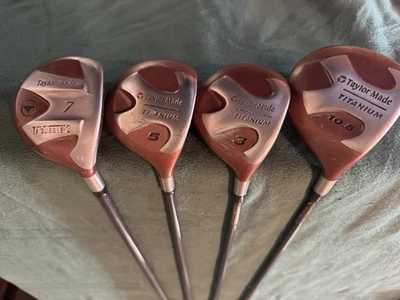 Controlador TaylorMade Titanium 10.5° 3&5 maderas y TI BUBBLE2 7 madera diestro Foto 1 de 4