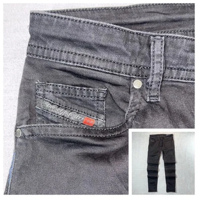 Diesel Sweatpant Jeans Men 28x28 Black Bakari-NE Moto Stretch Jogg Denim 0678E - Image 1 of 4