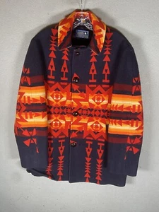 VINTAGE PENDLETON Indian Blanket Southwest Wool Jacket Coat USA Made Sz 40 - Picture 1 of 13