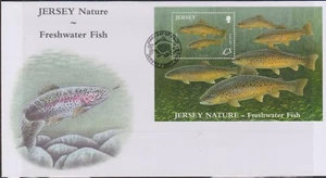 GB - JERSEY 2010 Jersey Freshwater Fish/Angling £3 SG MS1544 FDC WILDLIFE NATURE - Picture 1 of 1