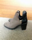 Womens Zara Trafaluc Suede & Leather Ankle boots