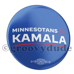 Official 2024 Minnesotans for Kamala Harris MN Blue Campaign Pin Pinback Button - Picture 1 of 1