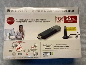 Belkin wireless G USB Network Adapter - New Old Stock Sealed Boxed - Picture 1 of 4