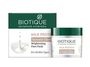 Biotique Milk Protein Brightening Face Pack For All Skin Types 50gm - Picture 1 of 8
