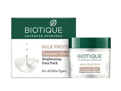 Biotique Milk Protein Brightening Face Pack For All Skin Types 50g - Image 1 of 4
