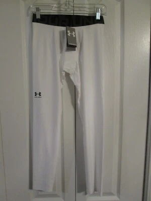 Under Armour HeatGear Leggings Boys Size L White Style #1328980 - Image 1 of 4