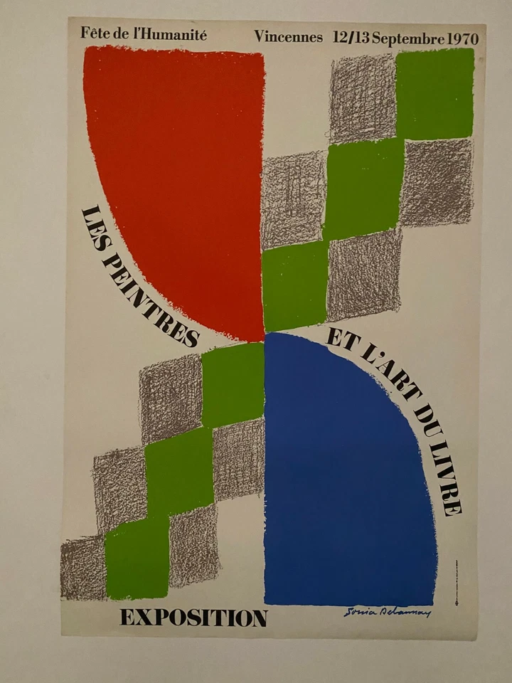 Les peintres et l'art du livre Sonia Delaunay 1970 Affiche d'Exposition - Photo 1/1