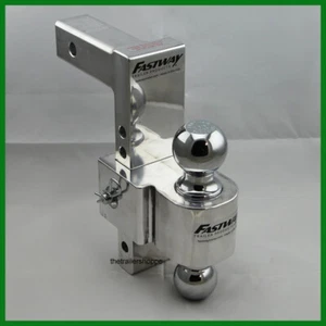Receptor flash de aluminio cromado enganche montaje en bola doble 2"" y 2-5/16 bolas de 8"" caída - Imagen 1 de 4