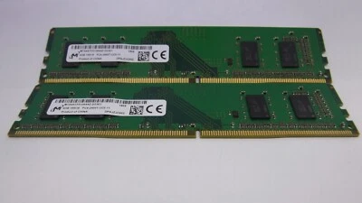 Micron 8GB (2 x 4GB) 1RX16 PC4-2400T-UC0-11 MTA4ATF51264AZ-2G3E1 Desktop RAM - Image 1 of 4