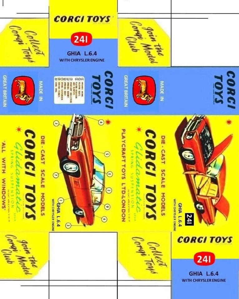 CORGI  REPRO GHIA REPRODUCTION BOX  241 - Image 1 of 1