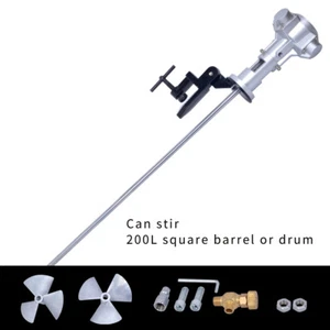 50 Gallonen Mischer Tank Fass Luftgemisch Edelstahl Pneumatik Clip Halterung - Bild 1 von 10