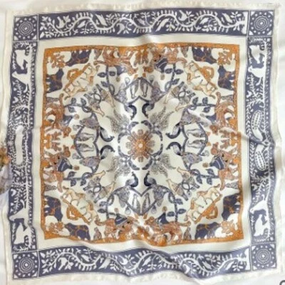 Bufanda grande 100 % seda sensación mujer chal estampado animal estilo 27" Foto 1 de 4