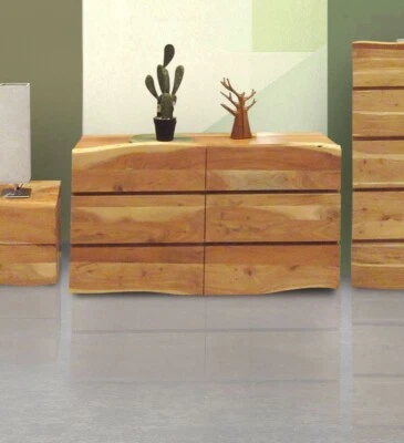 COMO' MOD. SPU-034 IN LEGNO SHEESHAM NATURALE - Immagine 1 di 4