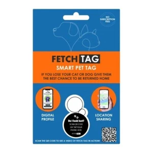 Rosewood Fetch Tag Smart Pet Tag GPS Locator Tracker Store Pet & Owner Details - Picture 1 of 9