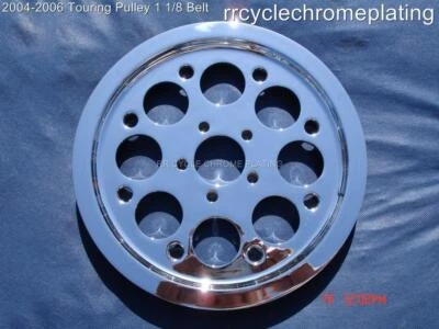 04-06 Harley Cromo Polea 4 Touring Ultra Glide Road King FLHT Programa de Intercambio Foto 1 de 4