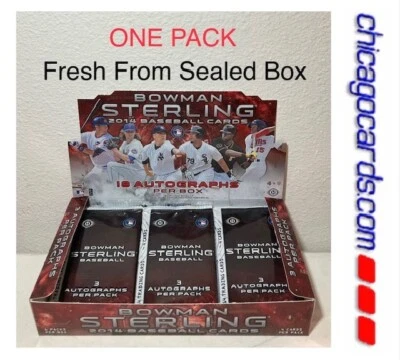 2014 Bowman Sterling HOBBY Pack 3 AUTO Look4 Mookie Betts Abreu RC Kris Bryant - Image 1 of 4