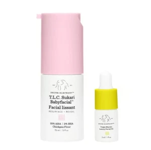 Drunk Elephant T.L.C. Sukari Babyfacial Midi + Virgin Marula Luxury Facial Oil - Picture 1 of 2